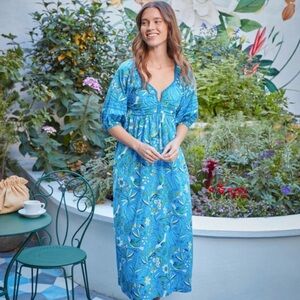 NWT Printfresh Blue Painters Garden dress 🎨